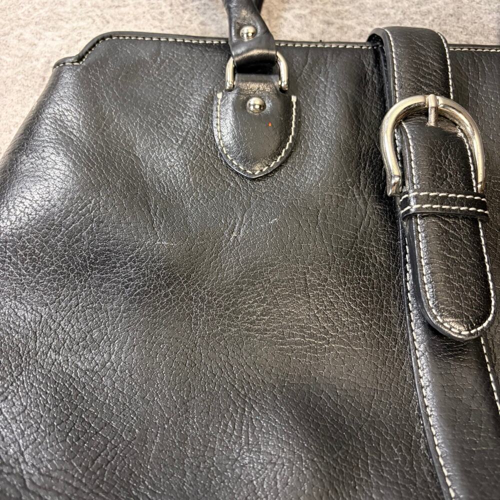 Vintage Black Leather Talbots Shoulder Bag - Picture 2 of 7